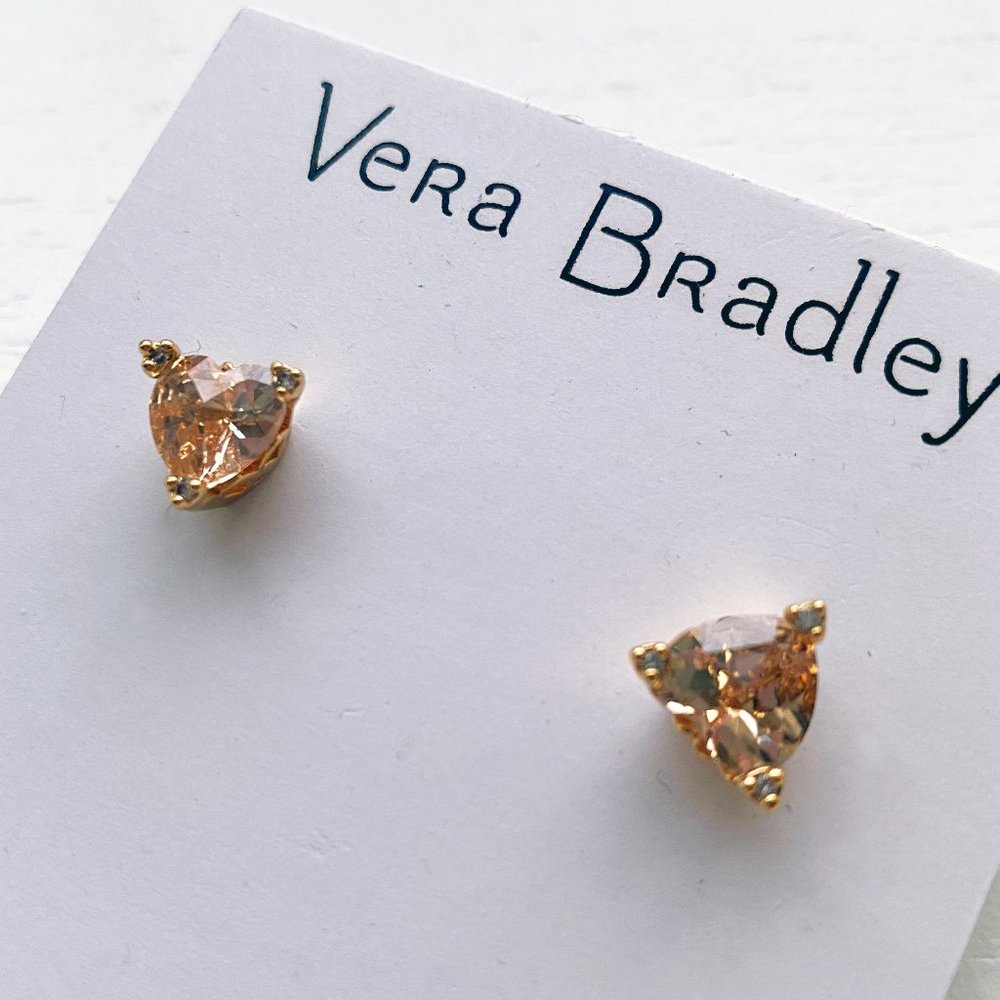 Vera Bradley Sparkling Heart Earrings